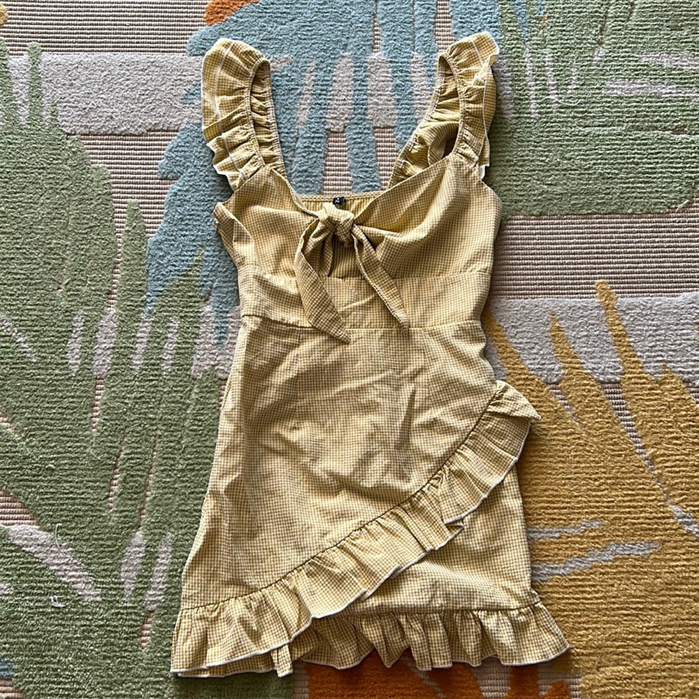 Checkered Ruffled Dress